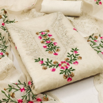 Embroidered Unstitched Dress Material